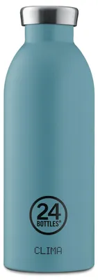Produktbild von 24Bottles Thermosflasche Clima 500ml Powder, 500 ml, Tägliche Nutzung, Blau, Edelstahl, 205 mm, 7,3 cm