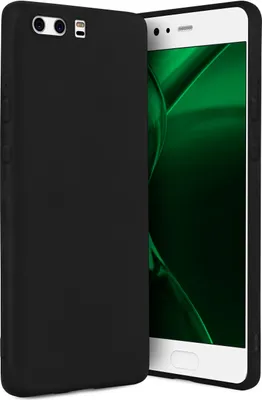 Produktbild von ONEFLOW® Slim Case kompatibel mit Huawei P10 Plus - Hülle ultra dünn aus Silikon, Schwarz