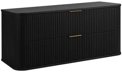 Produktbild von Badschrank Waschbeckenunterschrank Badezimmerschrank 2 Fächer 120x51x41 cm Schwarz