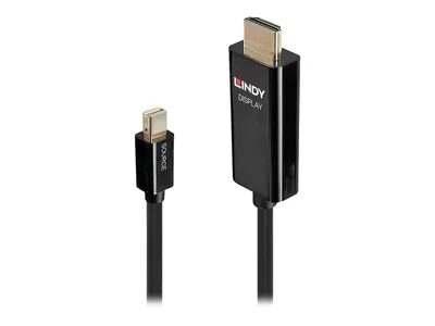 Produktbild von Lindy 40911, 1 m, Mini DisplayPort, HDMI Typ A (Standard), Männlich, Männlich, Gerade