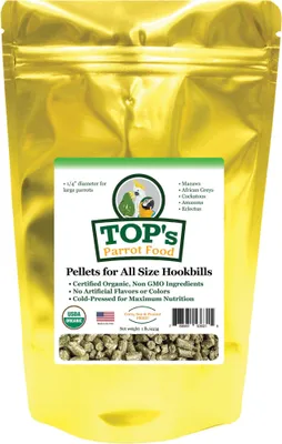 Immagine prodotto di Pellet biologici Top's per pappagalli di tutte le taglie - 453 G Alimento  Usda