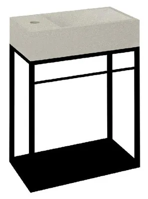 Produktbild von Sapho CREST Konsole unter Waschbecken 39,5x45x21,7cm, schwarz matt
