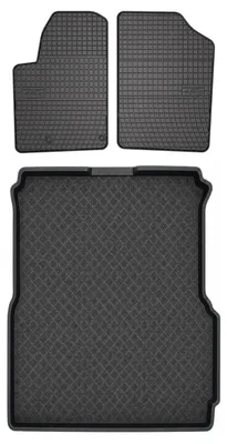 Obrázok produktu pre Gumové autokoberce SolidPRO + vaňa kufra pre: Citroen Berlingo I 1996-2007 2-miestna verzia 3 ks