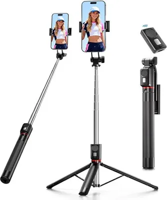 Immagine prodotto di Treppiede portatile lungo 170 cm, con telecomando wireless, per smartphone e dispositivi Android.