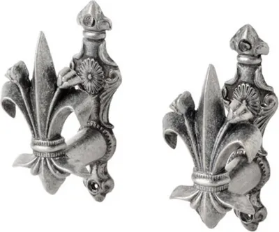 Produktbild von Wandhalter Bourbon-Lilie silber 2er-Set (ausziehbar 3-5cm)