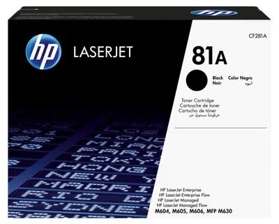 Obrázek produktu pro HP 81A Černá originální tonerová kazeta LaserJet, 10500 str., Černá, 1 kusů