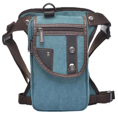 Produktbild von Beintasche Motorrad Canvas Reitertasche Blau 15x6x29cm