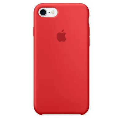 Produktbild von Apple Silikon Mikrofaser Cover Hülle für iPhone 7 - Rot