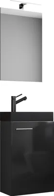 Produktbild von 3tlg Waschtisch Slito SP schmal Schwarz