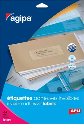 Image de agipa Étiquettes résistantes aux intempéries 210 x 297 mm transparentes