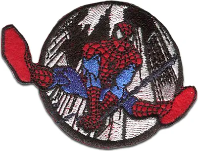 Obrázek produktu pro Marvel © Spiderman Comic Web City - nášivka, nažehlovací, nažehlovací, nášivka, nášivky, k nažehlení, velikost: 5,6 x 7,6 cm