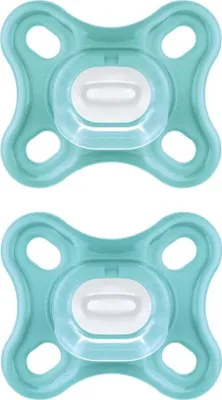 Produktbild von MAM Comfort Schnuller im 2er Set aus 100% Silikon Ideal für Babys mit Beutel (14,99)