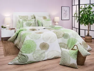 Zdjęcie produktu dla Pościel flanelowa Magic jasnozielona 140x200, 70x90 cm