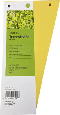 Produktbild von Soennecken Trennstreifen oeco 1431 12,5/6,5x24cm gelb 100St.