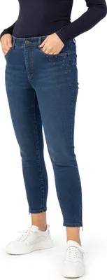 Zdjęcie produktu dla Stooker Women RIO DENIM STRASS Damska 5-kieszeniowa dżinsy Skinny Fit 48 (długość 26) średni niebieski