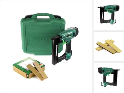 Produktbild von Prebena 3GP-E40 Druckluft Nagler Klammergerät Typ E im Transportkoffer + Prebena E20CNKHA Heftklammern 20mm - 9200 Stück