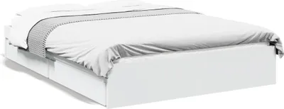 Produktbild von vidaXL Bettgestell mit Schubladen Weiß 120x190 cm Holzwerkstoff