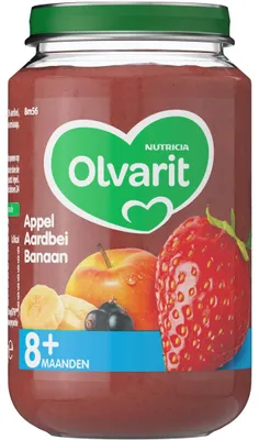 Productafbeelding van Olvarit Appel aardbei banaan 8M56 (200 gr)