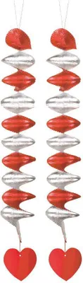 Produktbild von 20 (10x 2) Herz Rotorspiralen Girlande 60cm