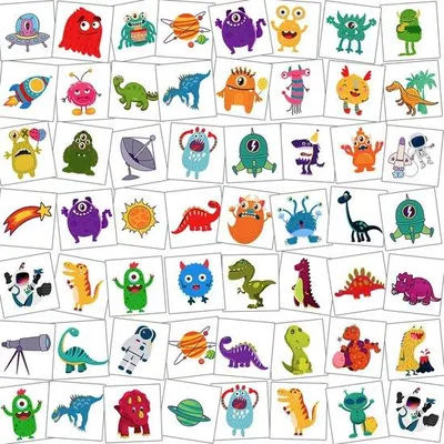 Produktbild von Kinder-Tattoos aus Vinyl, 4,5 x 4,5 cm, Huidvriendlich