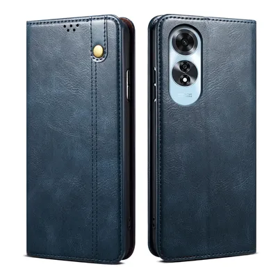Produktbild von Hülle für Oppo A60 Leder Brieftasche Schutzhülle mit Standfunktion Blau