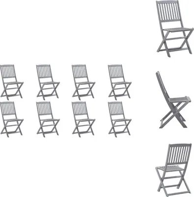 Produktbild von vidaXL Klappbare Gartenstühle 8 Stk. Massivholz Akazie - Gartenstühle