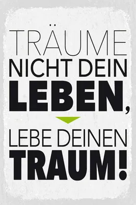 Produktbild von vianmo Holzschild 30x20 cm Leben lebe deinen Traum