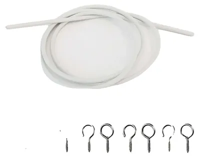 Productafbeelding van Gordijnkoord, duurzaam PVC en metaal, eenvoudige installatie, 3M set