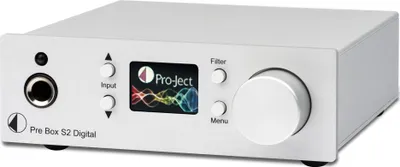 Produktbild von Pro-Ject Pre Box S2 Digital, Silber, 20 - 20000 Hz, 32 - 768 kHz, 0,0003%, DSD, MQA, DSD, PCM