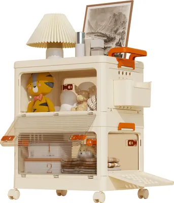 Produktbild von Heikoeco® Servierwagen mit Rollen, 2 Etagen Küche Aufbewahrung & Organisation für Wohnzimmer, Büro, Bad, Küche, Schlafzimmer