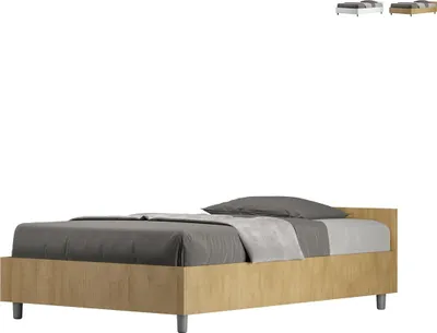 Produktbild von Modernes Polsterbett mit Bettkasten 120x200cm Nuamo - Natur