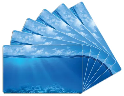 Produktbild von Wallario Frühstücksbrettchen 6er Set aus Glas, je 14 x 23 cm, mit rutschfesten Füßen, Motiv Unterwasserwelt Meer