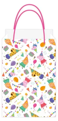 Zdjęcie produktu dla „Peppa Pig” | 8 torebek papierowych 12,7 x 21,5 cm