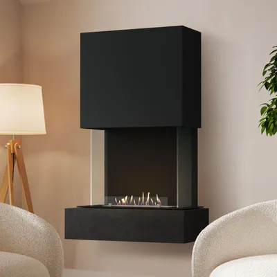 Produktbild von muenkel design Como [moderner Design Ethanolkamin]: Nero (Schiefer schwarz) - Schwarz - Planika Senso