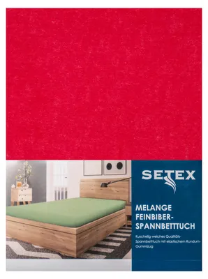 Produktbild von Setex Feinbiber Spannbettlaken 140-160 x 200 cm rubin Feinbiber-Ausführung für extra Wärme an kalten Tagen