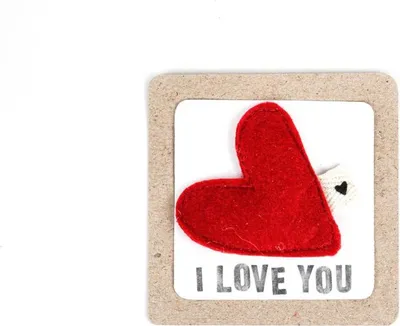 Produktbild von Filzherzmagnet "I love you"