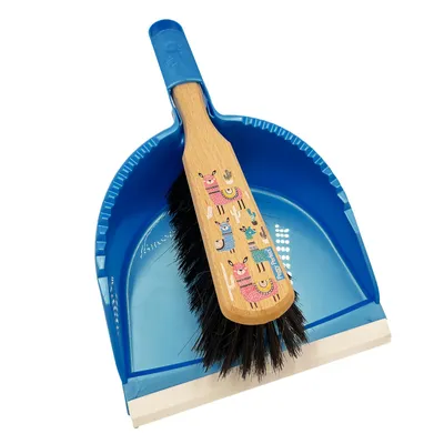 Produktbild von Kehrgarnitur Kehrset mit Holzbesen und Kunststoffschaufel Lama Design