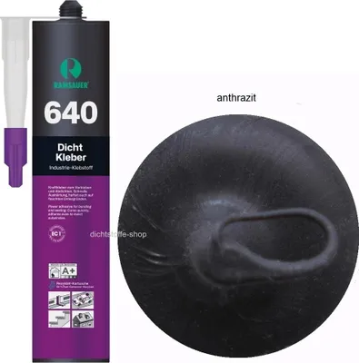 Produktbild von Ramsauer 640 Dicht Kleber 1K Hybrid Klebstoff 460g Kartusche anthrazit