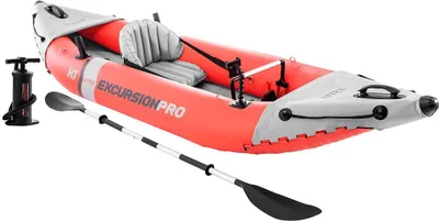 Produktbild von Intex 68303NP, Aufblasbares Kajak, 1 Person(en), 100 kg, Grau, Rot, Polyvinylchlorid (PVC), Vinyl, 1 Sitz(e)