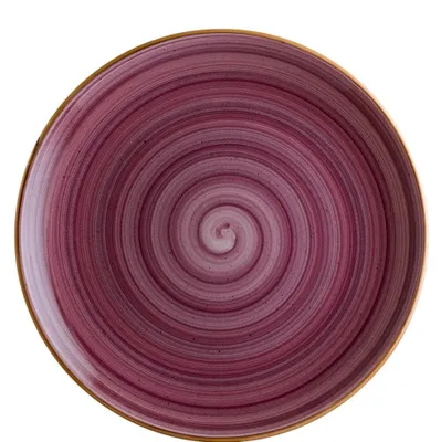 Image de Aura, plateau de présentation plat "Blackberry Gourmet", diamètre 21 cm, lot de 12 pièces
