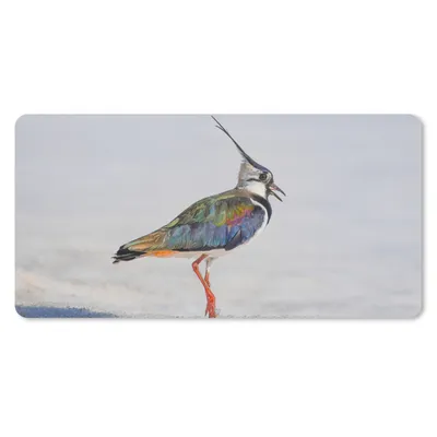 Produktbild von MuchoWow® Mauspad Mousepad Vogel - Tiere - Sand - Kiebitz 60x30 cm - Mousepads - Maus Mat - Pad - Mausunterlage - Nachhaltig