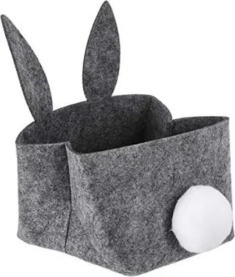 Produktbild von 1x Filzkörbchen - Hase grau
