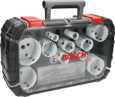 Produktbild von Bosch 2 608 594 193, Set, Bohrer, Metall, Nicht-eisenhaltiges Metall, Leitung, Gipskarton, Kunststoff, Holz, Schwarz, Rot, Weiß, Kobalt-Legierung Schnellstahl (HSS-Co), 4,4 cm