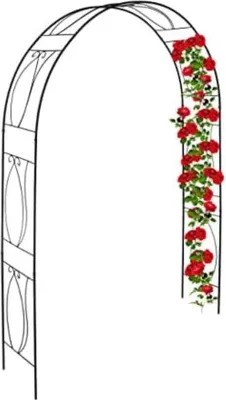 Productafbeelding van Famanu tuinboog, plantensteun - zwart, afmetingen ongeveer 233 x 172 x 35 cm