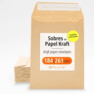Immagine prodotto di Elzusha - Buste Kraft con elastico in silicone, ideali per matrimoni e regali