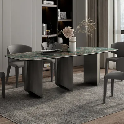 Produktbild von 360Home Grüner Luxus Modernes Design Keramik Esstisch Tisch 240*120*75cm
