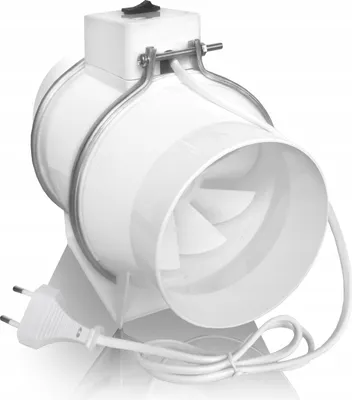 Produktbild von Dospel | Rohrventilator - Bad-Lüfter - Ø 125 mm - 240m3/h - Weiß - Effizienter - Leiser Betrieb - Energiesparend - Langlebig