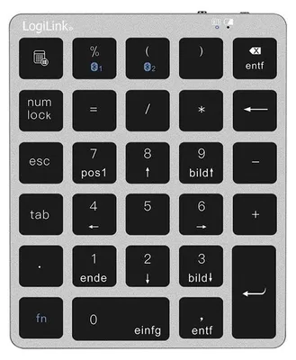 Image de LogiLink BT 5.0 Pavé numérique 28 touches sans fil gris