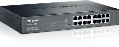 Produktbild von TP-Link 16-Port-Gigabit-Easy-Smart-Switch, Managed, L2, Gigabit Ethernet (10/100/1000), Rack-Einbau, 1U