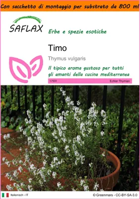 Immagine prodotto di SAFLAX Garden in the bag - Timo - 200 semi - Thymus